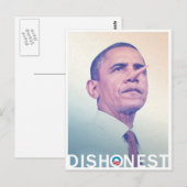Barack Hussein Obama Dishonest Pinocchio Briefkaart (Voorkant / Achterkant)