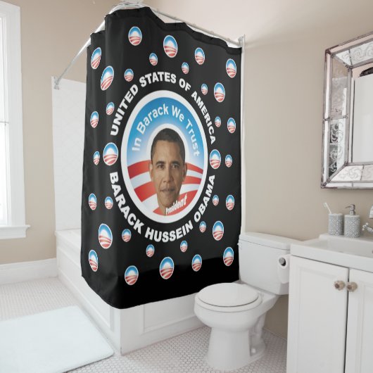Barack Hussein Obama Douchegordijn (In situ)