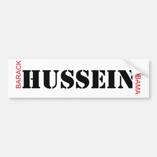Barack HUSSEIN Obama - Het moslimPresident Bumpersticker (Voorkant)