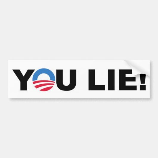 Barack Hussein Obama "JULLIE LIE!" bumpersticker (Voorkant)