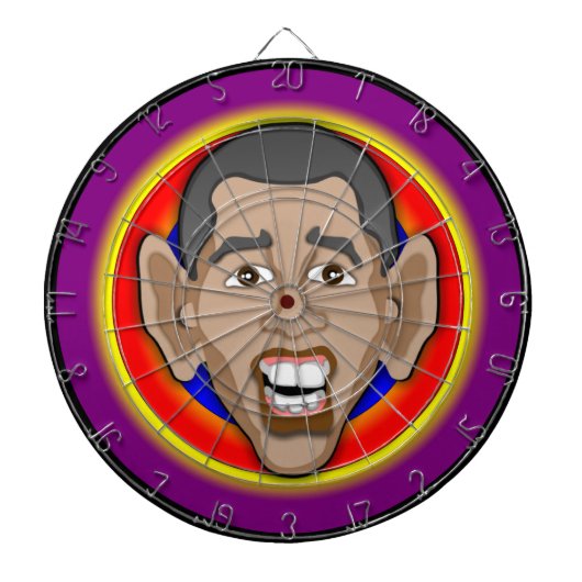 Barack Hussein Obama ook bekend onder de naam Barr Dartbord (Voorkant)