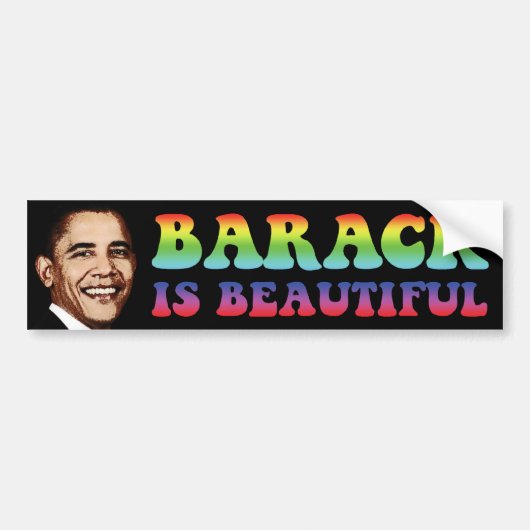 Barack is Beautiful - Obama bumpersticker (Voorkant)