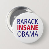 Barack Krankzinnige Obama Ronde Button 7,6 Cm (Voorkant /achterkant)