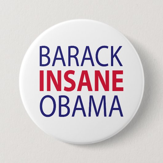 Barack Krankzinnige Obama Ronde Button 7,6 Cm (Voorkant)