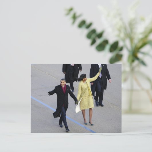 Barack & Michele Obama Briefkaart (Staand voorkant)
