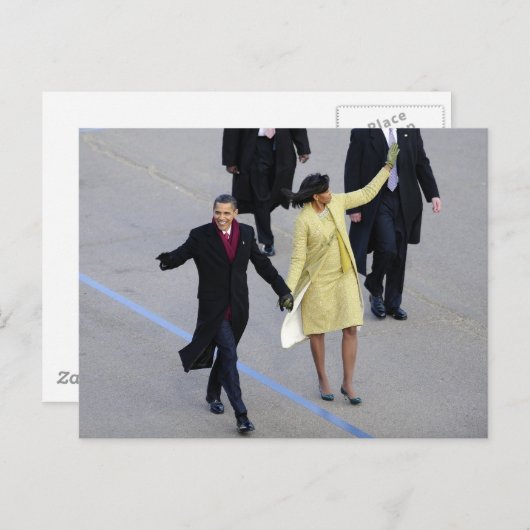 Barack & Michele Obama Briefkaart (Voorkant / Achterkant)