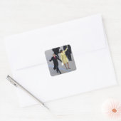 Barack & Michele Obama Vierkante Sticker (Envelop)