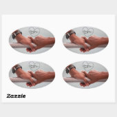 Barack & Michele Obama's Hands Ovale Sticker (Vel)