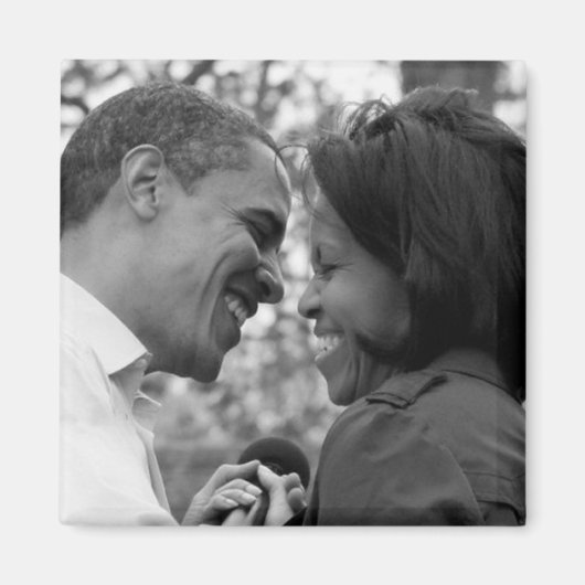 Barack & Michelle koelkastmagneet Magneet (Voorkant)