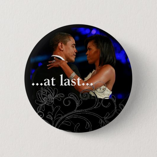 Barack & Michelle Obama Ronde Button 5,7 Cm (Voorkant)