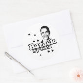 Barack Mijn Wereld Ronde Sticker (Envelop)