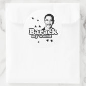 Barack Mijn Wereld Ronde Sticker (Tas)