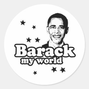 Barack Mijn Wereld Ronde Sticker