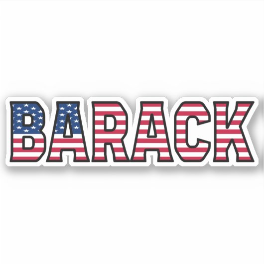 Barack Name Vorname USA Sticker Stickerset (Voorkant)