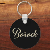 Barack Name whitegold Button Schlüsselanhänger Sleutelhanger (Voorkant)