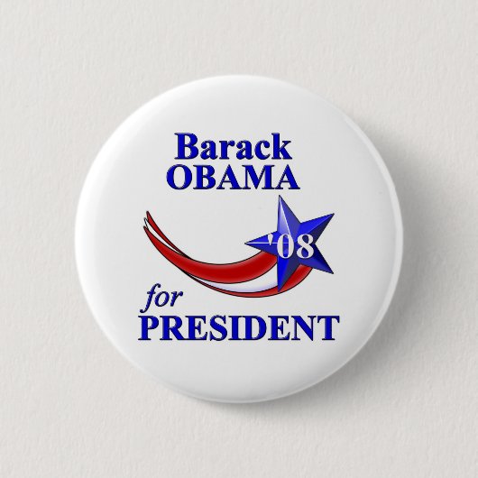 Barack Obama 08 Ronde Button 5,7 Cm (Voorkant)