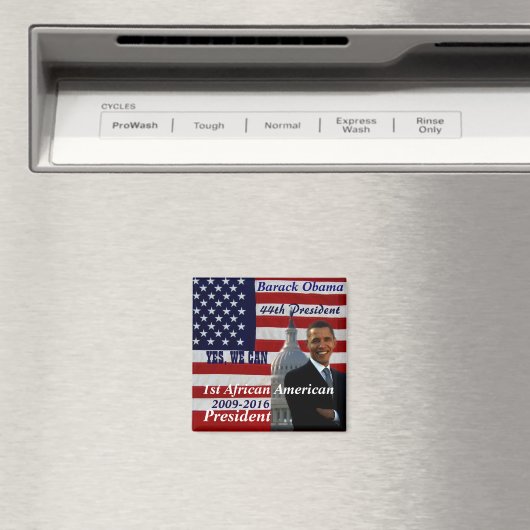 Barack Obama, 1st Afrikaans-Amerikaanse President_ Magneet (Insitu (Vaatwasser))