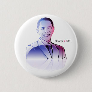 Barack Obama 2008 Buttonnen Ronde Button 5,7 Cm