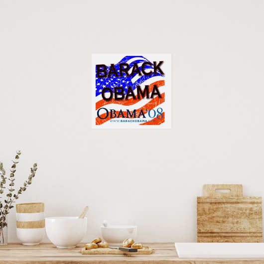 BARACK OBAMA 2008 POSTER (Keuken)