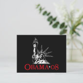 Barack Obama 2008: Vrijheidsbeeld Briefkaart (Staand voorkant)