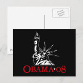 Barack Obama 2008: Vrijheidsbeeld Briefkaart (Voorkant / Achterkant)