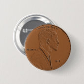 Barack Obama 2011 Penny Button Pin (Voorkant /achterkant)