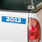 Barack Obama 2012 (Blauw) Bumpersticker (Op Truck)