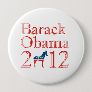 Barack Obama 2012 Democraat Vintage.png Ronde Button 4,0 Cm