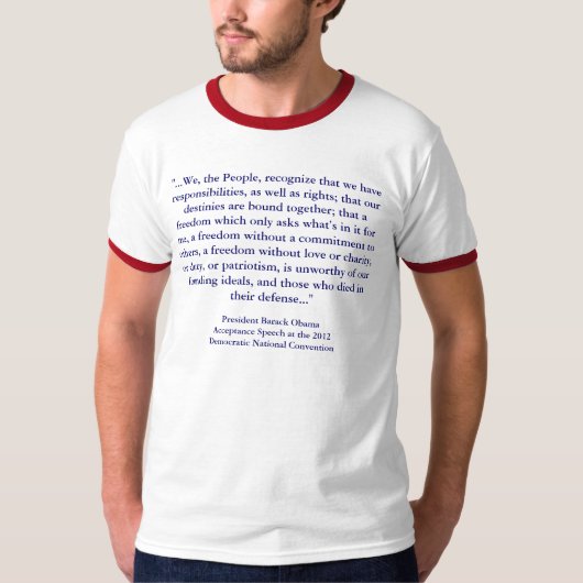 Barack Obama - 2012 DNC Acceptance Speech T-shirt (Voorkant)