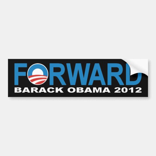 Barack Obama 2012 "Forward" Bumpersticker (Voorkant)