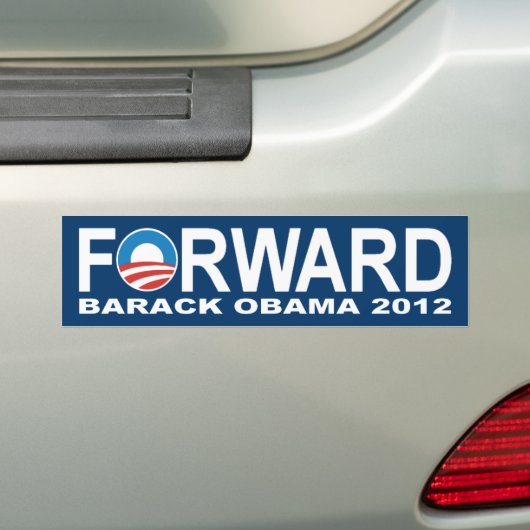Barack Obama 2012 "Forward" Bumpersticker (Op auto)