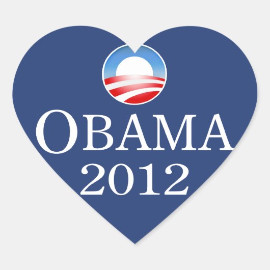Barack Obama 2012 hart Sticker (Voorkant)