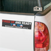 Barack Obama 2012 is klaar om te gaan Bumpersticker (Op Truck)