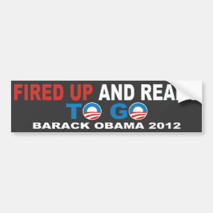 Barack Obama 2012 is klaar om te gaan Bumpersticker
