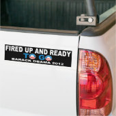 Barack Obama 2012 is klaar om te gaan Bumpersticker (Op Truck)