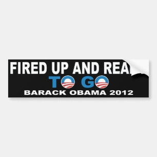 Barack Obama 2012 is klaar om te gaan Bumpersticker