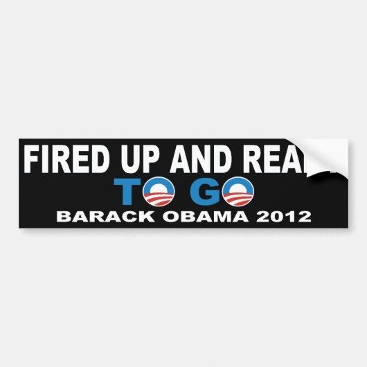 Barack Obama 2012 is klaar om te gaan Bumpersticker (Voorkant)