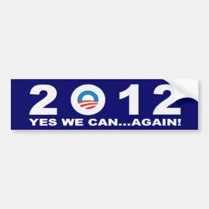 Barack Obama 2012 - JA, WE KUNNEN...NIEUW! Bumpersticker