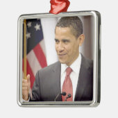 Barack Obama 2012 Metalen Ornament (Links)