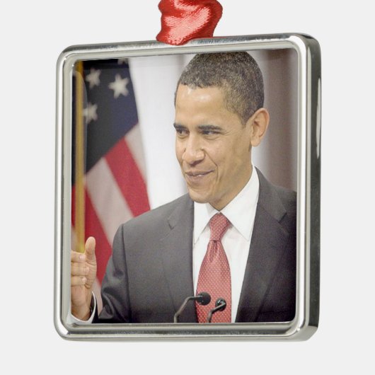 Barack Obama 2012 Metalen Ornament (Links)
