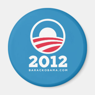 Barack Obama 2012 "O" Logo (lichtblauw) Magneet