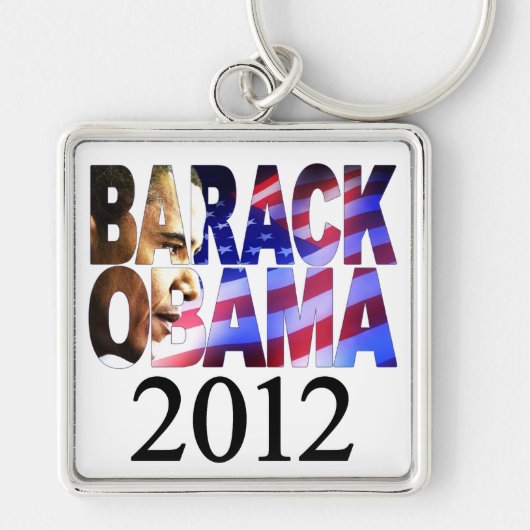 Barack Obama 2012 Profile Cutout Sleutelhanger (Voorkant)