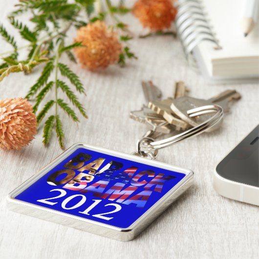 Barack Obama 2012 Profile Cutout Sleutelhanger (Zijkant)