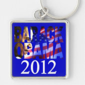 Barack Obama 2012 Profile Cutout Sleutelhanger (Voorkant)