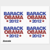 Barack Obama 2012 Rechthoekige Sticker (Vel)