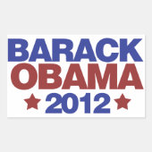 Barack Obama 2012 Rechthoekige Sticker (Voorkant)
