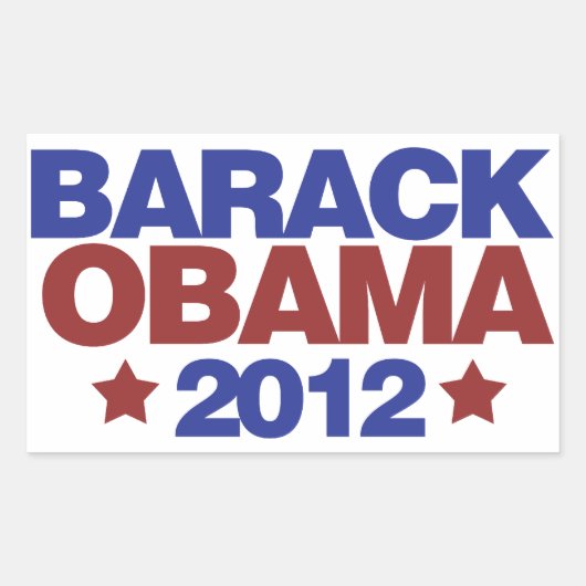 Barack Obama 2012 Rechthoekige Sticker (Voorkant)