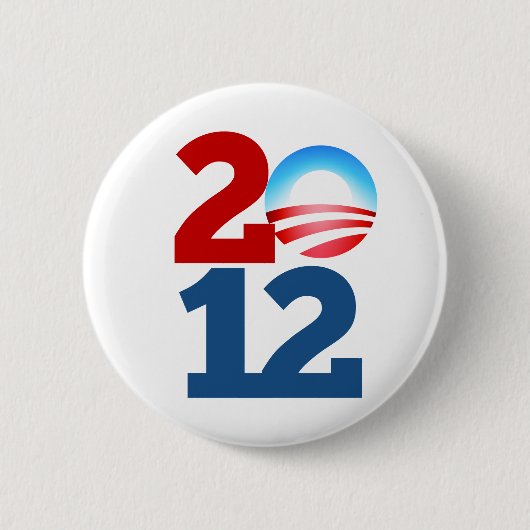 Barack Obama 2012 Ronde Button 5,7 Cm (Voorkant)
