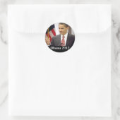Barack Obama 2012 Ronde Sticker (Tas)