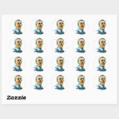 Barack Obama 2012 Ronde Sticker (Vel)